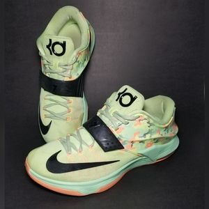 Nike Men's Kevin Durant KD 7 653996-304 'Easter Liquid Lime' Mesh Shoes Size 11